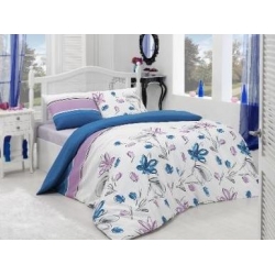 Schäfer 4 tlg Nevresim takimi Model:Mavi cicek